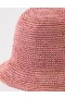  Aerie horgolt szalmakalapok korall