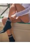  Aerie Sparkle Stripe Crew Socks fekete