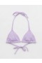  Aerie Terry String Triangle bikini felső, lila mosó