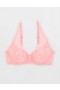  Aerie Show Off Plunge Push Up valódi csipkemelltartók, rózsaszín