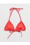  Aerie Crinkle String Triangle Bikini felső piros