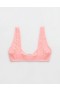  Aerie Crinkle Wide Strap Scoop bikini felső rózsaszín
