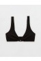  Aerie Crinkle Wide Strap Scoop bikinifelső fekete