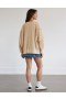  Aerie Oversized Big Hug Waffle V-nyakú pulóverek szürke