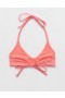  Aerie Halter Voop Bikini Top Coral