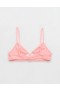 Aerie Crinkle Lace Up Scoop bikinifelső rózsaszín