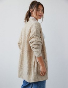  Aerie Whoa So Cozy gofrikardigán fehér