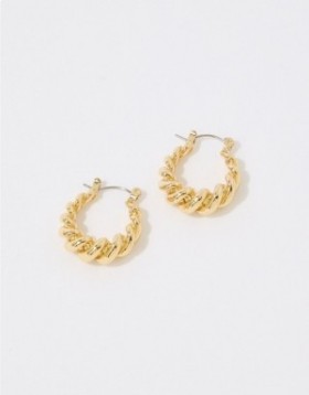 Aerie Twist Dome Hoop ékszer arany