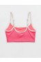  Aerie Rib Scoop Longline Bikini Barr Oráiste Coral