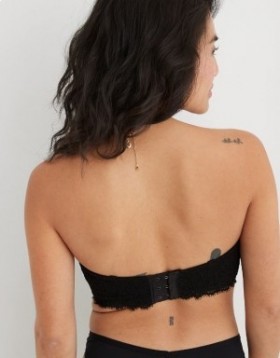  Aerie Show Off Strapless Brúigh Suas Bras Dubh