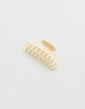  Aerie Pearl Claw Clip Gruaige Cúlpháirtí Bán
