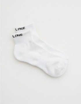  Aerie AS Líne Le Crew Socks White