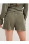  Pantaloncini a nido d'ape LumberJane a vita alta Aerie verde oliva