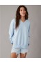  Felpe oversize con scollo a tacca Aerie Big Hug azzurro