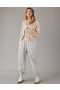  Aerie Whoa So Soft Cardigan corto con bottoni sul davanti marrone