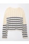  Maglione corto in maglia a trecce Aerie blu navy