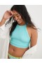  Aerie Superchill Reggiseno senza cuciture con scollo alto blu