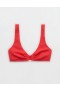  Aerie Crinkle - Reggiseno bikini a fascia larga con scollo a V, rosso