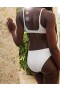  Slip bikini Aerie Eyelet Full Coverage bianco