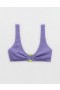  Aerie Crinkle - Reggiseno bikini a fascia larga viola