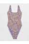  Aerie Smarties Babewatch Costume intero viola