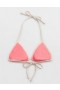 Aerie Wide Rib String Triangle Bikini Top Corallo Arancione