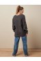  Aerie Whoa So Cozy Maglione con scollo a V e motivo a nido d'ape grigio