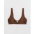  Aerie Crinkle - Reggiseno bikini a fascia larga con scollo a V, marrone scuro