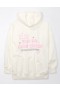  Aerie Mean オーバーサイズ ジップアップ グレンココ パーカー ホワイト
