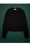  Aerie AE77 プレミアム オーバーサイズ クロップド カシミア セーター ブラック