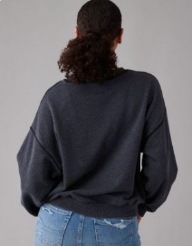  Aerie Funday スウェットシャツ ブラック