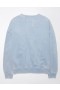  Aerie Crew Neck grafiske fleecegensere lyseblå