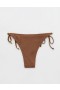  Aerie Crinkle Cheekiest Tie bikiniunderdel mørkebrun