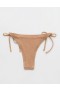  Aerie Shine Crinkle Cheekiest Tie Bikinitunder Beige