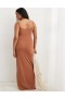  Aerie Bodycon Maxikjole Brun