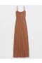  Aerie Bodycon Maxikjole Brun