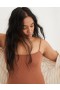  Aerie Bodycon Maxikjole Brun