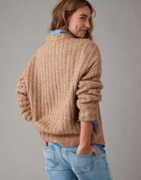  Aerie Whoa So Cozy Vaffelgenser Brun