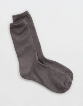  Aerie Tonal Metallic Crew Socks Grå