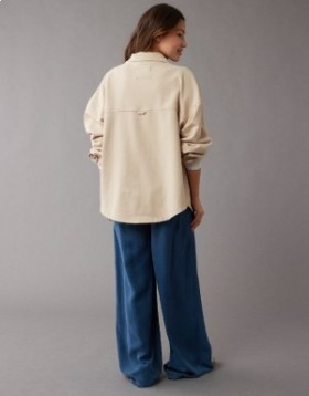  Aerie Oversized strikkede gensere med knapper Brun