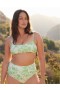  Aerie Straight Scoop Bikini Top Zielony