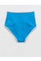  Aerie Szerokie żebrowane majtki bikini z wysokim stanem w kolorze niebieskim