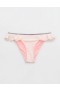  Aerie Low Rise Ruffle Cheeky Bikini Bottoms Pink