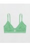  Biustonosze Aerie Show Off Lace Cut Outlette w kolorze zielonym