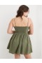  Sukienka mini Aerie Love Of Linen w kolorze oliwkowym