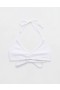  Aerie Crinkle Halter Voop Bikini Top Biały
