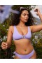  Aerie Shine Crinkle Szerokie Ramiączka Scoop Bikini Top Fioletowy Wash