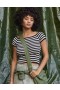  Kardigan Aerie Cropped Ribbed Off-The-Shoulder Top w kolorze czarnym