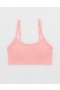 Biustonosze Aerie Superchill Cotton Seamless Padded Scooplette w kolorze różowym