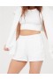 Aerie OFFLINE By Cloud Fleece Szorty Białe